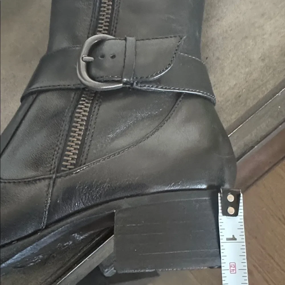 Crown by Born Women's Black Leather Over the Knee-High Boots Riding Size 6.5 New